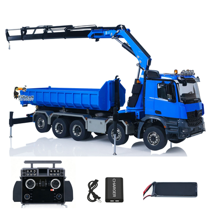 TOUCAN RC HOBBY  1/14 10*10 Metal RC Hydraulic Roll 0n Off Dumper 3 Speed Transmission Rear Axle Steering 9-way Reversing Valve Model