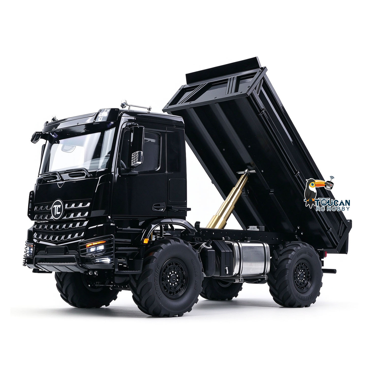 TOUCAN RC HOBBY MD 3363 1/14 4x4 Metal RC Dumper Remote Control Hydraulic Tipper 2Speed Gearbox Differential Locks ST8 Remote Controller for Adults