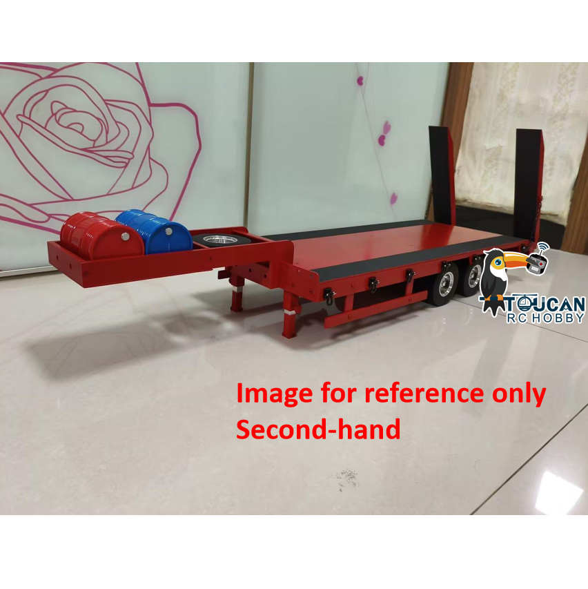 Second Hand CN Stock Metal 1/14 3 Axles Trailer Semi-trailer for RC Tractor Truck Remote Control Cars