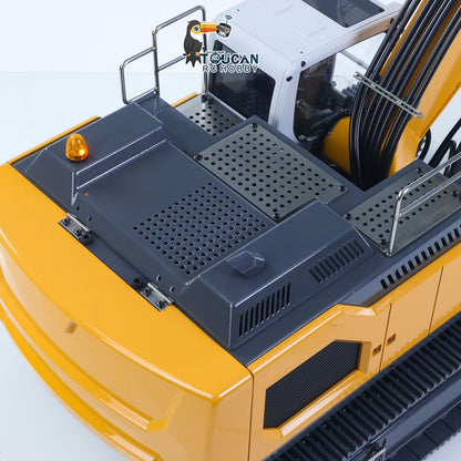 XDRC 945 Metal 1/14 Excavator Full Hydraulic Construction Vehicle with 5CH Valve, Servo, ESC, and Sound Module, Quick Coupler and Bucket Included, Excludes Battery  