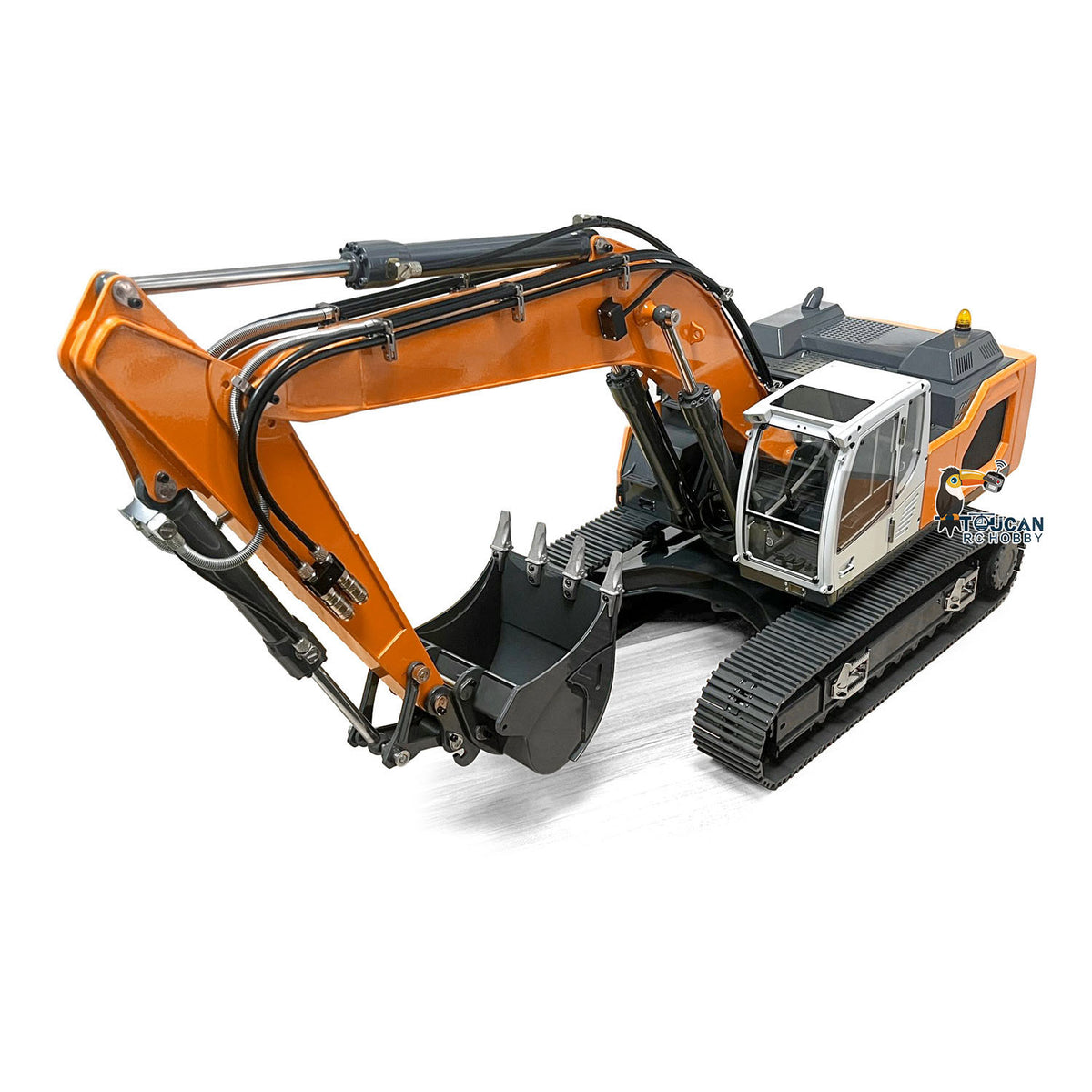 XDRC 945 Metal 1/14 Excavator Hydraulic Crawler with 5CH Reversing Valve and PL18EV Radio System including Sound and Lights without Battery  
