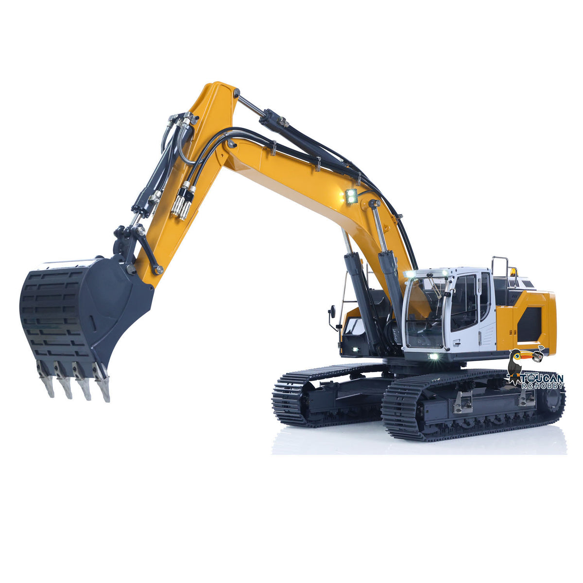 XDRC 945 Metal 1/14 Excavator Hydraulic Ready to Run with 5CH Valve and PL18EV Radio, Featuring Brushless Motor and Lights, No Battery or Charger  
