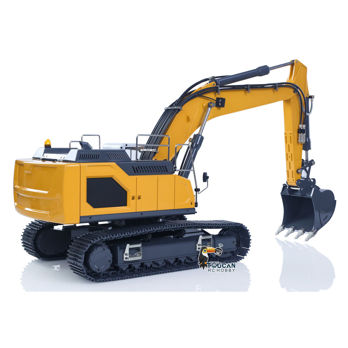 XDRC 945 Metal 1/14 Excavator All-Metal Hydraulic Model with 5-Way Valve, Brushless Pump, and PL18EV Transmitter, Battery and Charger Not Included  