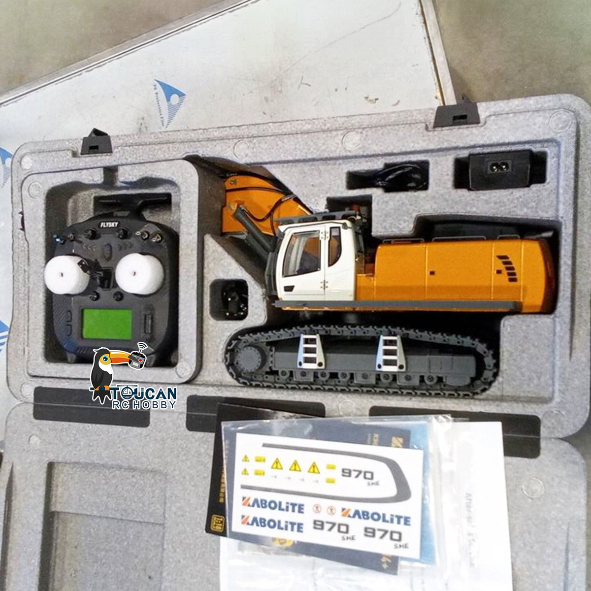 Second Hand Fast Free Shipping CA Stock KABOLITE 1/18 K962 100S Remote Control Hydraulic Excavator RC Digger Electric Claw Ripper Hammer Construction Car Machine Toys