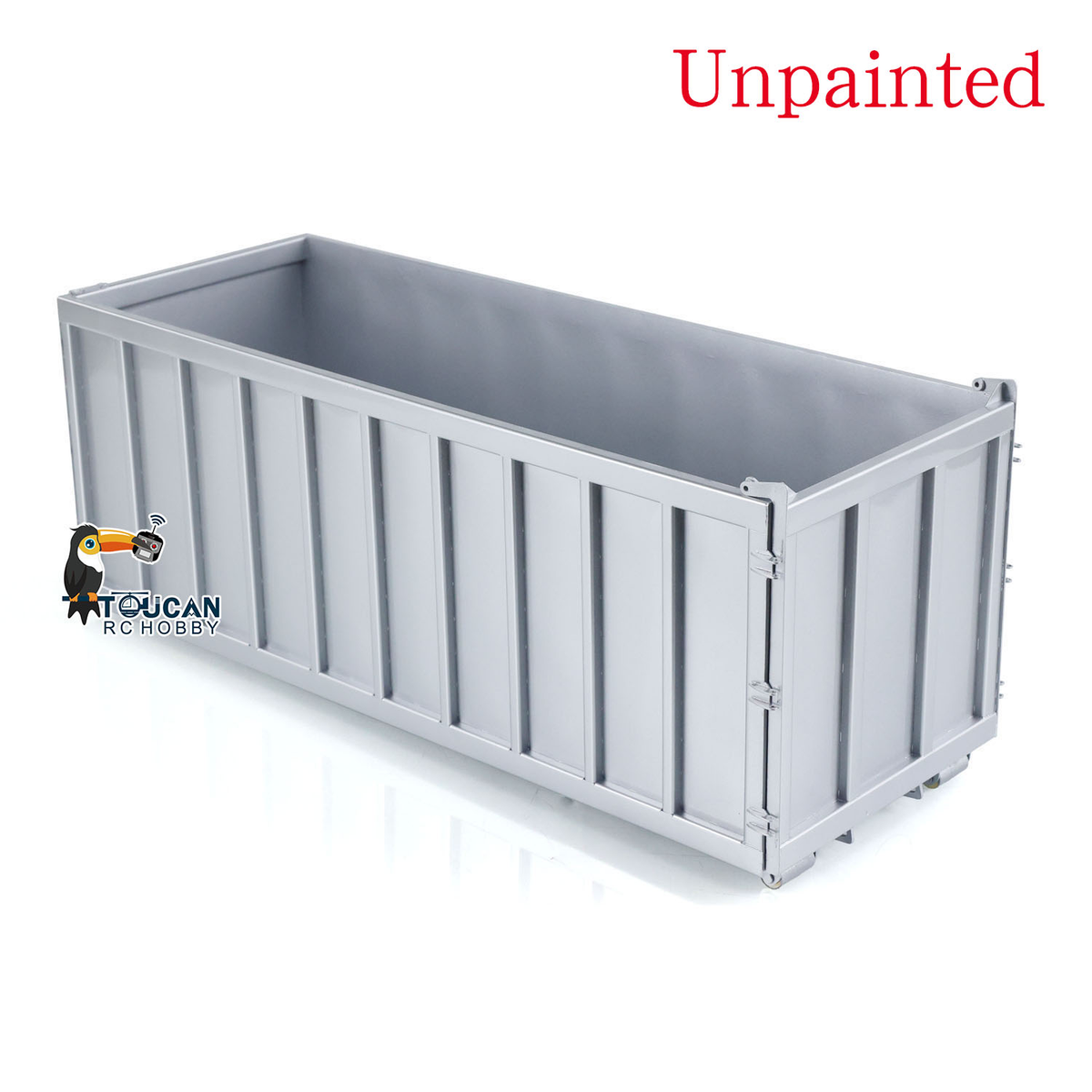 TOUCAN RC HOBBY 1/14 Metal RC Hydraulic Flatbed Ramp Dump Bucket Waste Bin Trailer Rack Truck Loading Accessories for Dumper Model Upgrade Parts