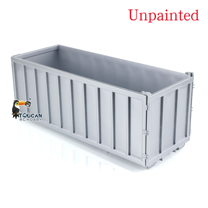 TOUCAN RC HOBBY 1/14 Metal RC Hydraulic Flatbed Ramp Dump Bucket Waste Bin Trailer Rack Truck Loading Accessories for Dumper Model Upgrade Parts
