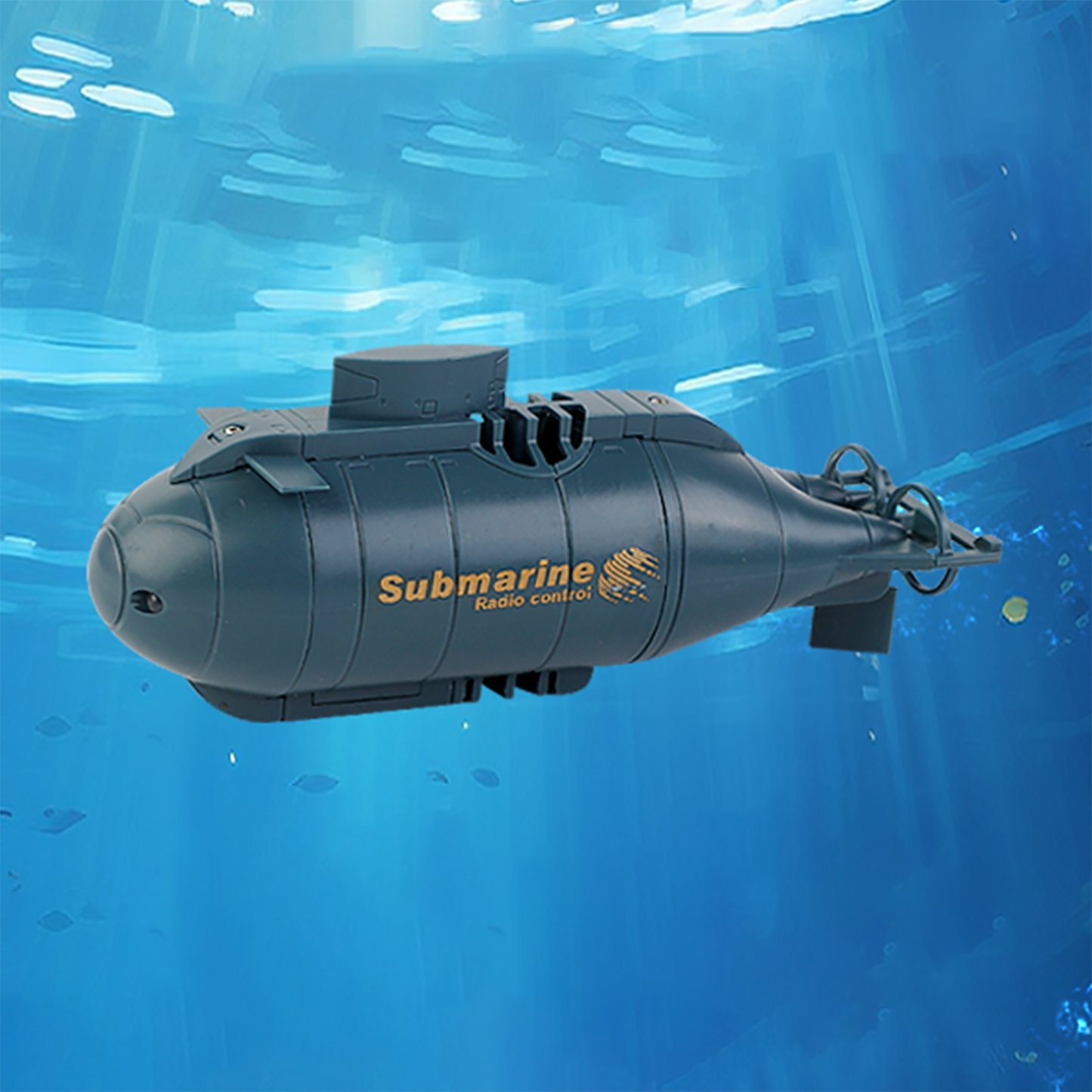 RC RTR Mini-U-Boot mit Doppelpropellern, kabelloses Boot, ferngesteuertes Spielzeug für Kinder, lackiert und montiert, mit wiederaufladbarer Batterie