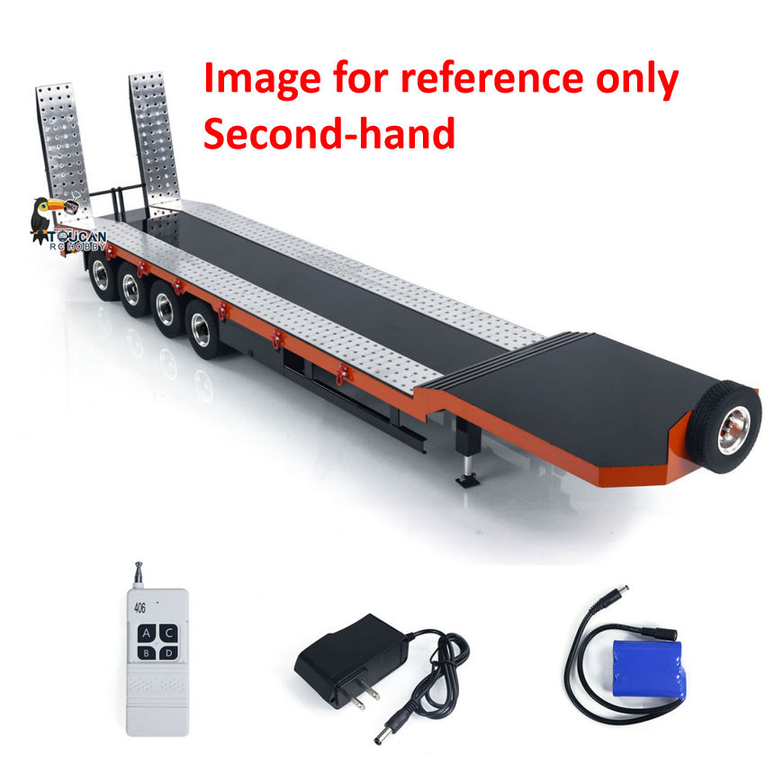 Second Hand Fast Free Shipping UK Stock Metal 4-axle Trailers Electric Tailboard Support Leg for 1/14 RC Tractor Truck