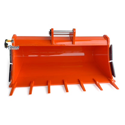 Metal Ripper Wide Bucket Manual Quick Coupler Rake Narrow Bucket for 1/8 Hydraulic RC Excavator 385CF Remote Control Digger Engineering Vehicle Model