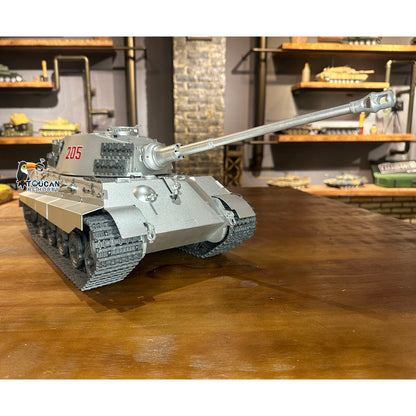 TOUCAN RC HOBBY Henglong 1/16 King Tiger Heavy RC Tank 3888 Metal Remote Control Military Tanks BB Firing 360 Degree Turret Smoke Light Sound