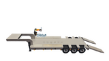 Metal 3Axles Gooseneck Lowboy Trailer Manual Support Legs for 1/14 Remote Control Tractor Truck 4151AK RC Lorry Car Model