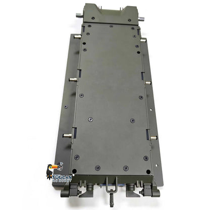 Metallchassis, Raucheinheit, Getriebe, Stromversorgung, blauer Motor, Lautsprecherschalter für Henglong 1/16 RC-Kampfpanzer 3898 USA M4A3 Sherman-Modell