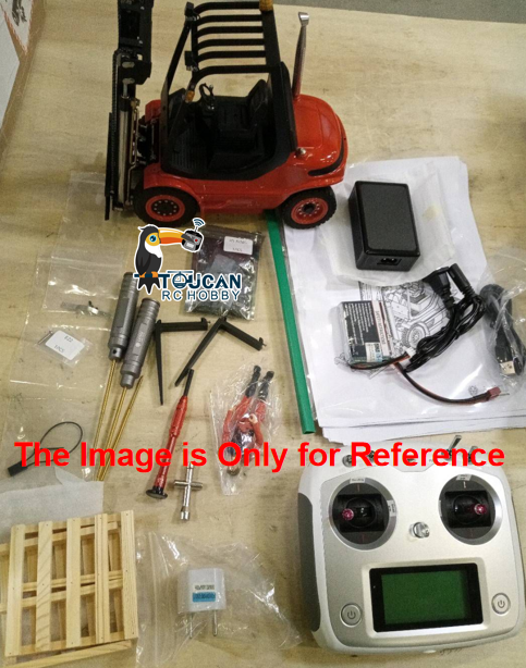 Fast Free Shipping Second Hand EU Stock LESU 1/14 RC Hydraulic Forklift Transfer Painted Car RTR Truck Motor Light