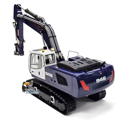 MTM-BA-946 1/14 Metal RC Hydraulic Excavator with 2-Piece Boom Hydraulic Grab Ripper & 2 Buckets ARTR No Battery