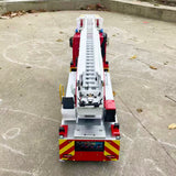1/14 6x4 2Speed Gearbox Metal Chassis Remote Control Electric Lift Ladder Fire Truck RC Rescue Vehicle Model Sound System