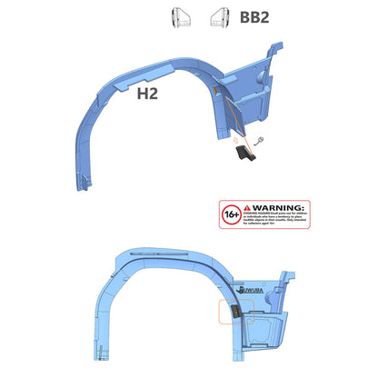 3 V Vorderrad-Augenbrauenlicht, Kunststoff-LED-Lampe für DIY Tamiya 1/14 RC Traktor-LKW-Modell 770S 8???¡§???¡ì|4 56371 6???¡§???¡ì|4 56368 Upgrade-Teile