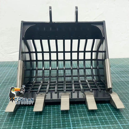 Metall-Schnellkupplungsgittereimer für 1/12 RC-Hydraulikbagger, ferngesteuerte Bagger, H3, P3, ZX36H, PC36