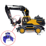 MTM EC380 Metal 1/14 RC Hydraulic Excavator 8-way Reversing Valve FlySky PL18EV Radio Controller for Engineering Vehicle Enthusiasts