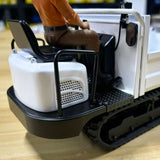 Metal 1/14 Remote Control Hydraulic Crawler Dump Truck RC Tipper Model Engineering Vehicle Light Sound System Effect Flysky Radio