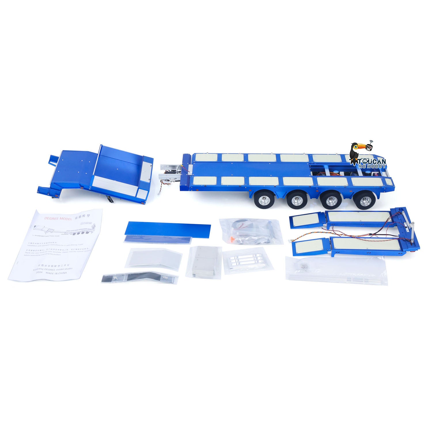1/14 RC Tilt Deck Trailer Degree DG-997-V2 Load Surface Height 84mm Without Receiver