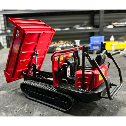 Toucanhobby C12R 1/14 Metal RC Hydraulic Tracked Dumper Truck Engineering Model FlySky I6S Remote Controller for Construction Hobbyists