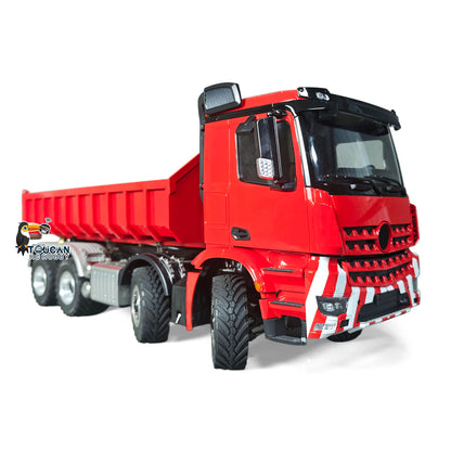 TOUCAN RC HOBBY 1/14 Radio Control Hydraulic Roll On Off Dumper 3CH Valves 8X8 Off Road Version RC Full Tipper 3Speed Transmission Light Sound