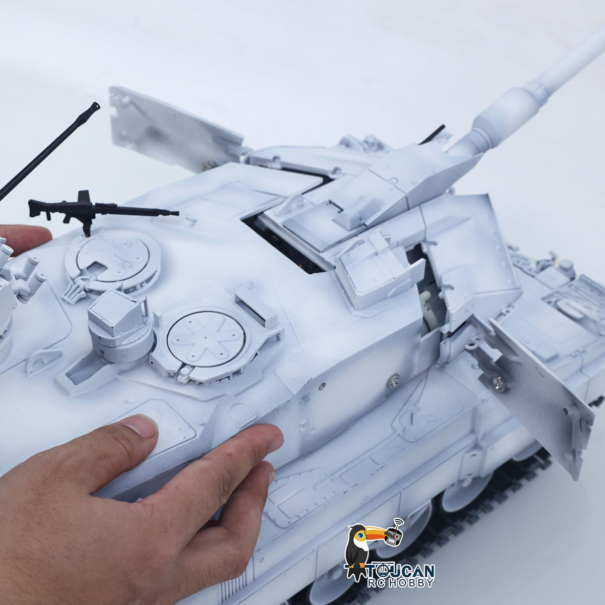 In Stock TOUCAN 1/16 Metal Remote Control Tank 3889 German Leopard A6 Turret 360 Rotation Barrel Recoil and Lifting System Elevation Smoke Unit
