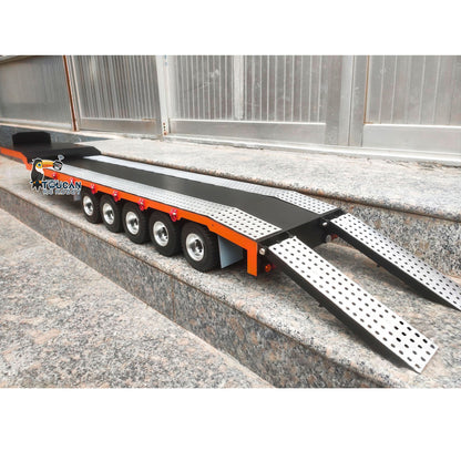 TOUCAN RC HOBBY 1:14 5-axle Metal Trailer Electric Tailgate Legs for RC Tractor Car Trucks Model