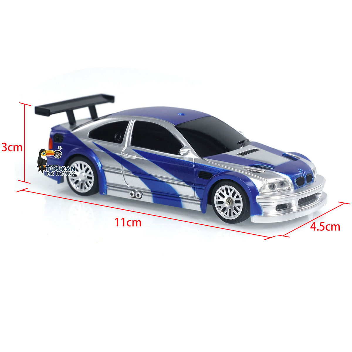 TOUCANHOBBY 1/43 4WD Ready to Go RC Rennwagen Ferngesteuertes Driftfahrzeug Mini Spielzeug Elektromodell Lichter RTR