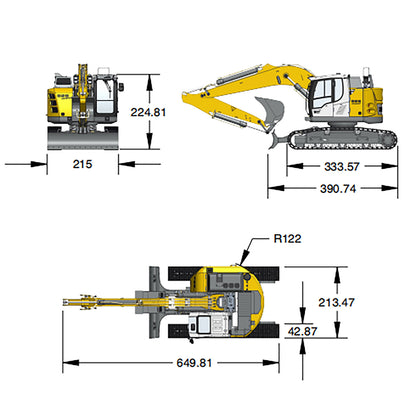 TOUCAN RC HOBBY Fast Free Shipping MD Metal 1/14 RC Hydraulic Tracked Excavator LR926 2Arms Remote Control Digger 4 way Valves Dual Pumps 2212 Brushless Motor RTR