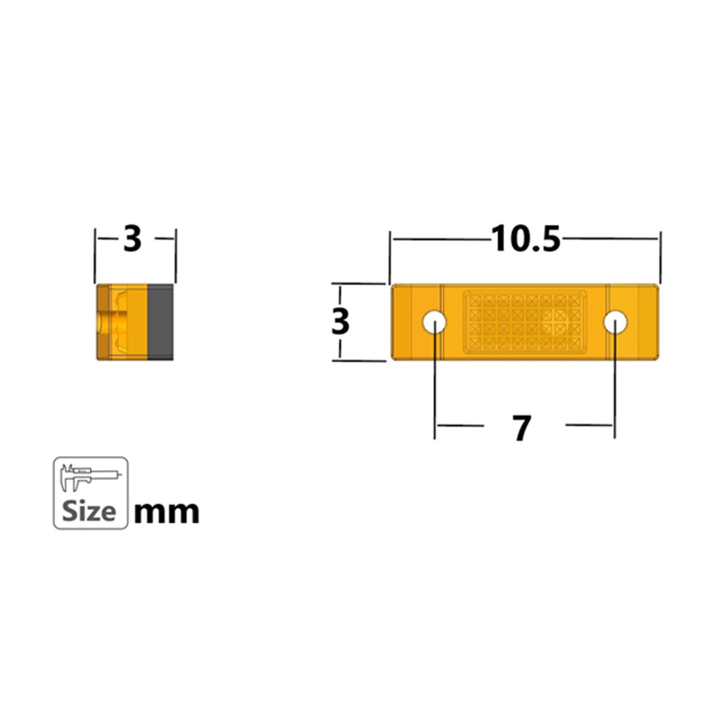 LED Kunststoff 2,2 V-3 V Warnleuchte Breite Lampe für DIY TAMIYA 1/14 RC Traktor Lkw Bulldozer Bagger Dumper R470 770S 3363 1851