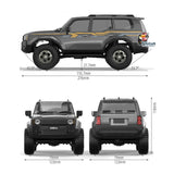 15KM/H UDIRC UCX1802PRO 1/18 4WD Remote Control Off Road Car RTR RC Crawler Brushless Motor Lights Battery No Sound System