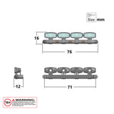 1/14 Kunststoff-Vorderseite 5V Scheinwerfer für DIY Tamiya SC 770S Fernbedienung Traktor LKW 56368 56371 RC LKW Auto Modell Teile