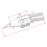 JX Model 1/14 ET2 2Axles Trailer For E20 Remote Control Excavator Support Legs Stainless Steel Tailboard Almost Assembled