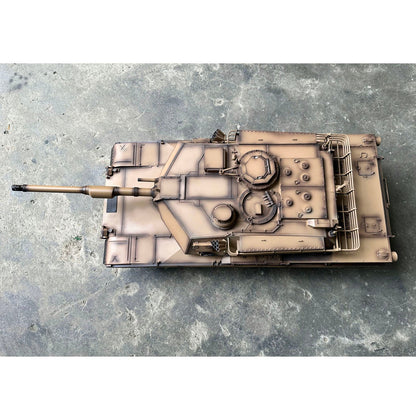 Henglong 2.4G 1/8 Full Metal USA Abrams M1A2 RTR RC Tank 3918 Model BB IR Smoke 360 Degrees Turret Barrel Recoil Sound Light
