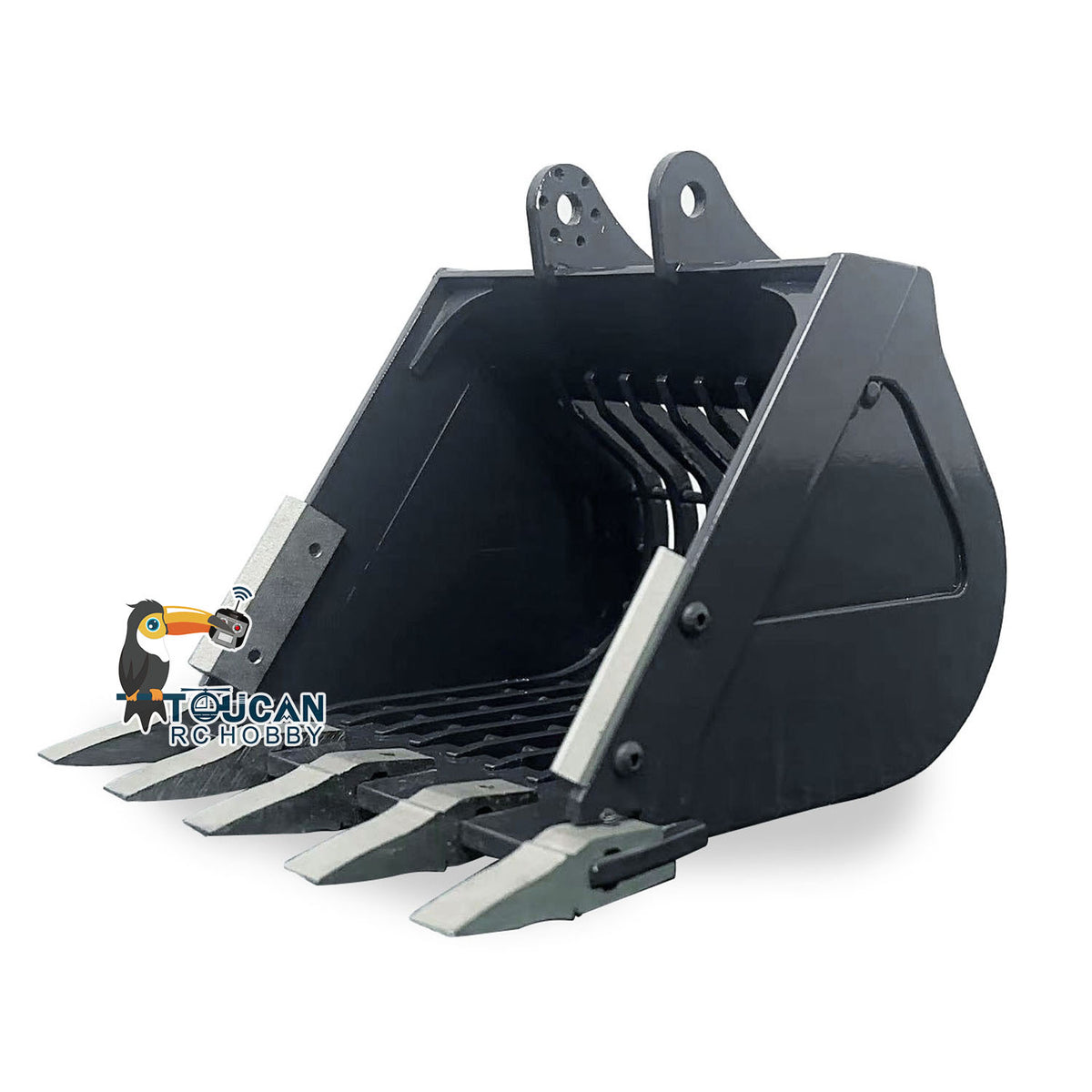 Metall-Schnellkupplungsgittereimer für 1/12 RC-Hydraulikbagger, ferngesteuerte Bagger, H3, P3, ZX36H, PC36