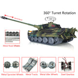 1/16 Henglong 3888A RC Tank Full Metal Road Wheels Metal Tracks 360° Turret Rotation Barrel Recoil RTR