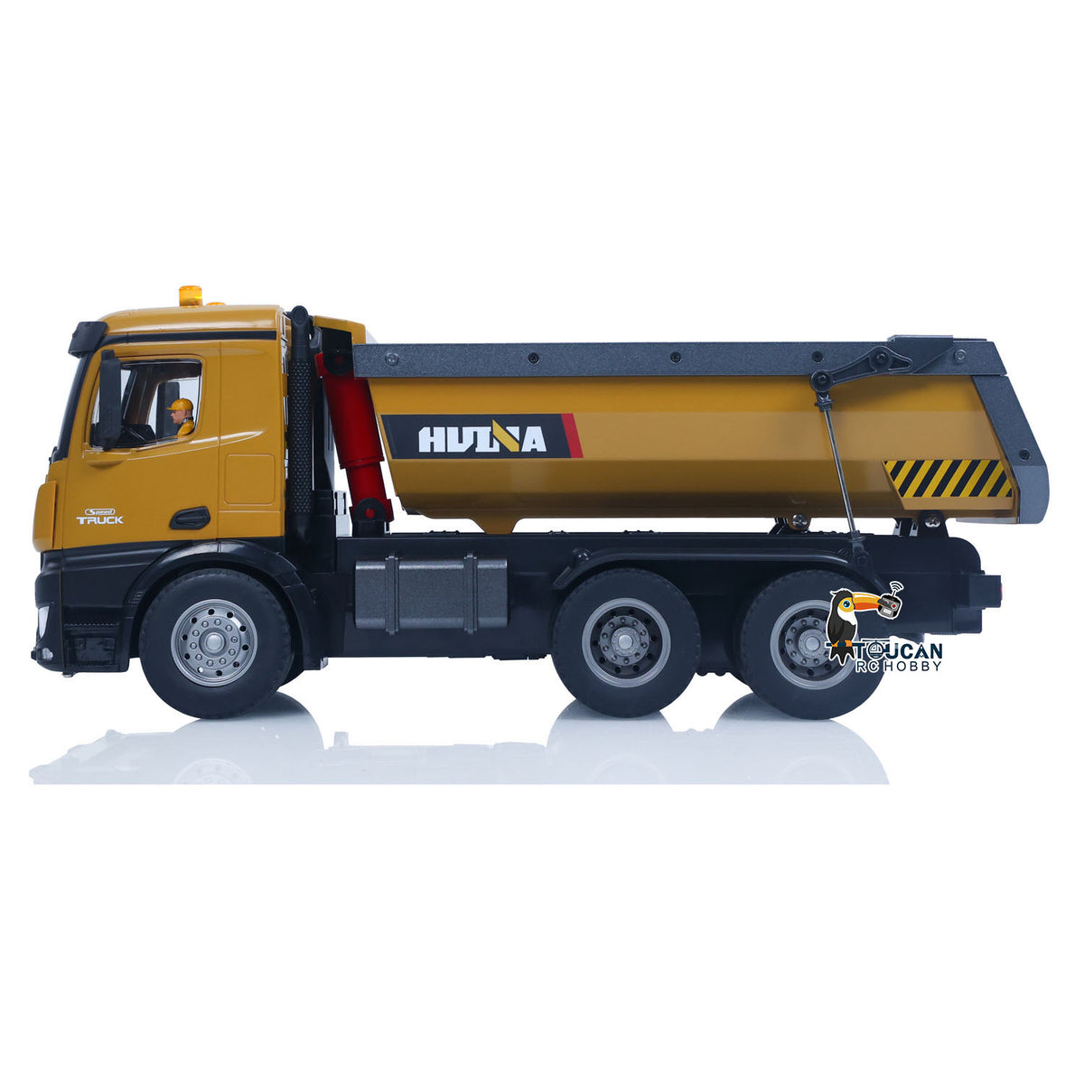 1/14 HUINA 1573 RC Dump Truck Horn and Mingling Sound System Rear Angle