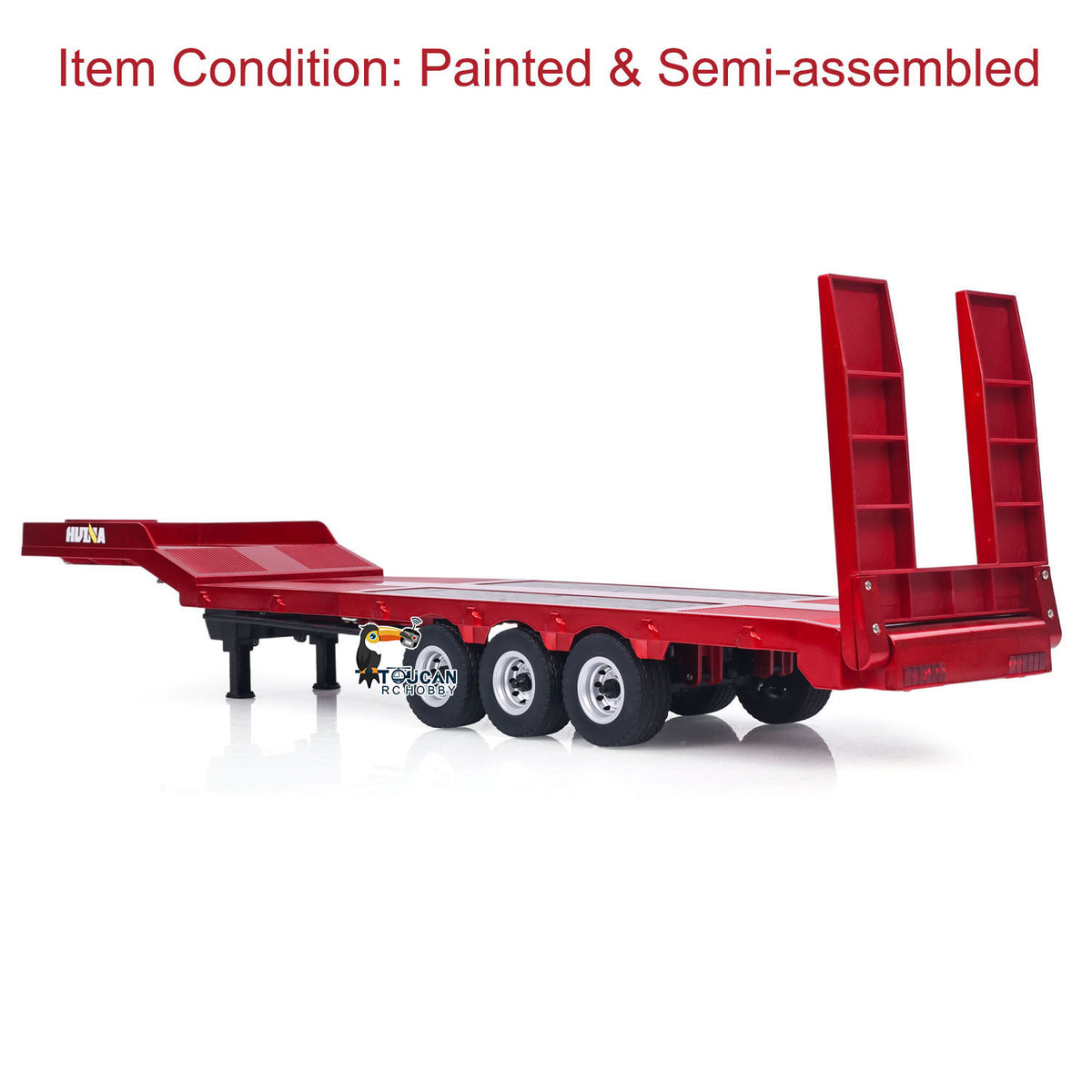 1/18 HUINA 1502 RC Trailer Assembled Painted Factory Finished Gray Color Top View