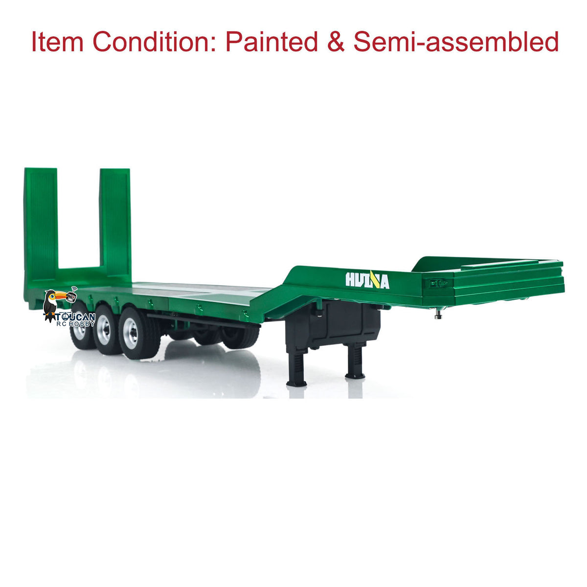 1/18 RC Semi Trailer HUINA 1502 Electric Support Legs Deployed Close Up