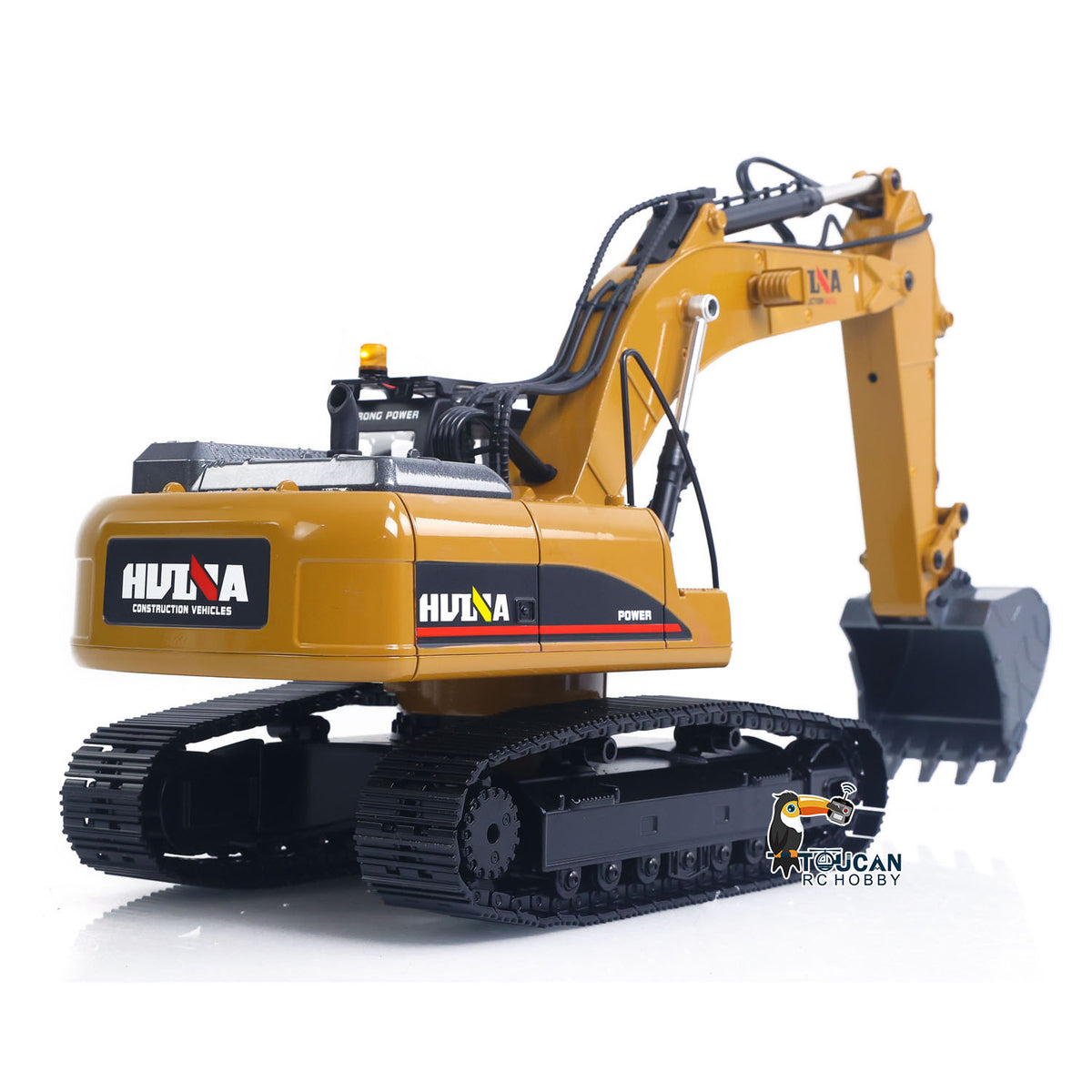 1/14 RC Metal Excavator HUINA 1580 Light And Sound System With LED Headlights Night Operation