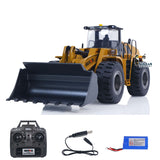 1/14 RC Wheel Loader HUINA 1583 Yellow Painted RTR Front View