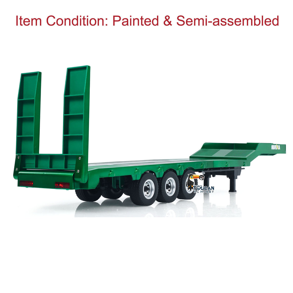 1/18 HUINA RC Flatbed Trailer Tail Board Folding Mechanism and Hinge Detail