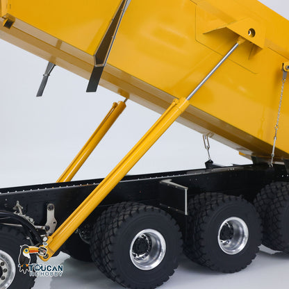 JDM 219 Metal 1/14 Dump Truck 10x10 Hydraulic Mining with U-Shaped High Bucket and 3-Speed Transmission including FS-i6S Radio Lights Sound Battery Charger