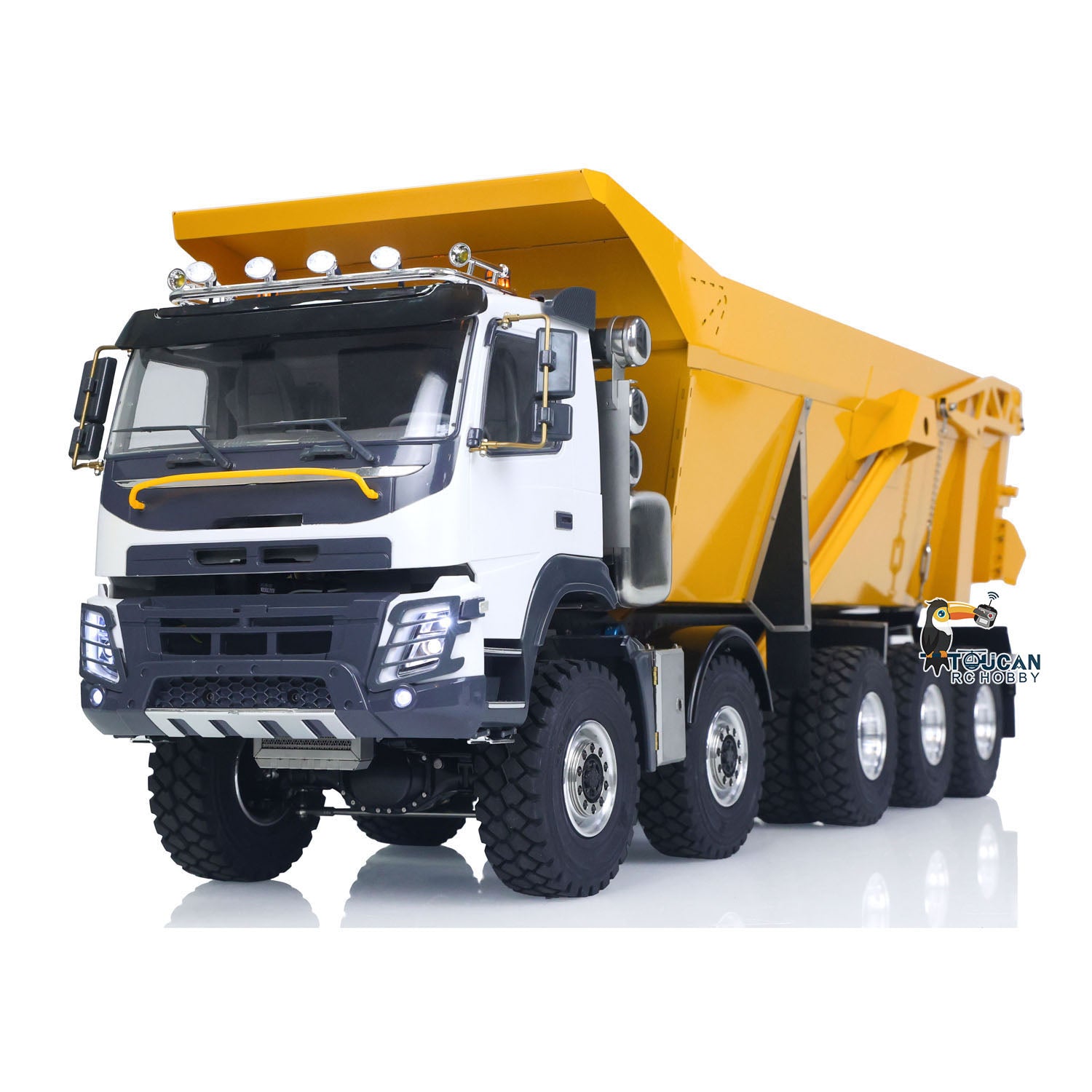 JDM 219 Metal 1/14 Dump Truck Heavy Duty Hydraulic with 10x10 Axle System and Locking Diffs including 3T Sound Group and Full Electronics Package with Charger