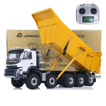 JDM 219 Metal 1/14 Dump Truck 10x10 Drive with Differential Locks and 3-Speed Metal Gearbox featuring Hydraulic Dump System and Sound Module Battery Included