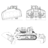 1/14 JDM 575 Metal RC Bulldozer DMC809 Metal Servo and WP1060 ESC Assembly