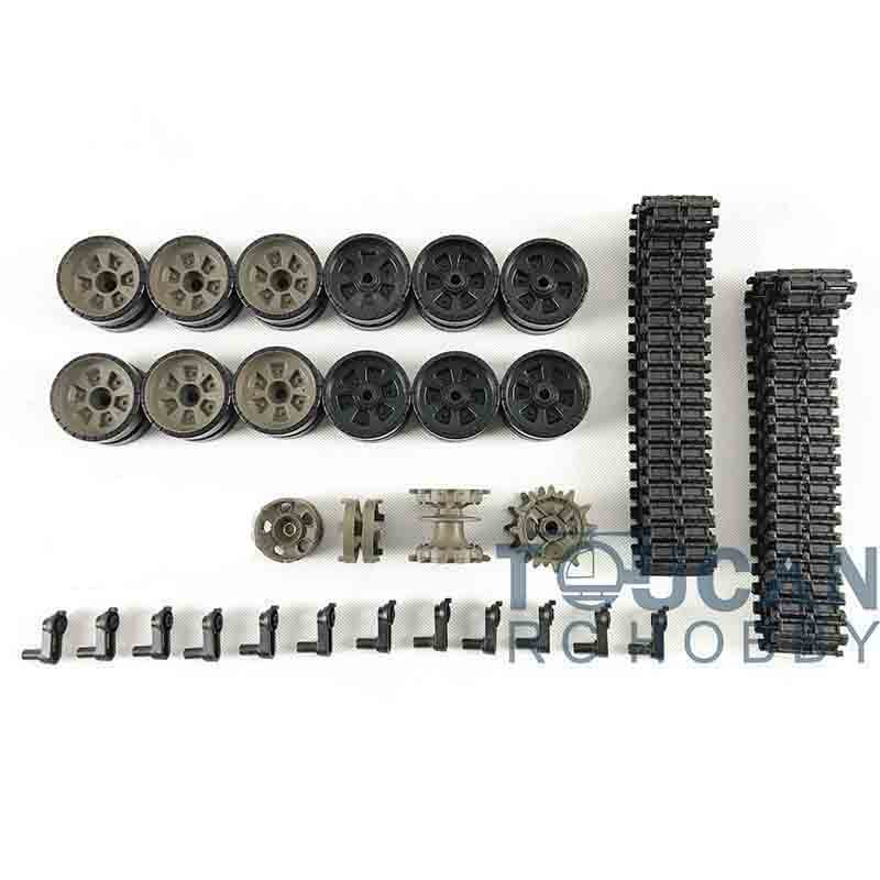 Plastic Tracks Sprockets Idler Road Wheels Accessories Pack For HL 1/16 Russian T90 3938 RC Vehicle Tank Replacement Parts