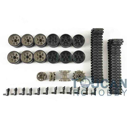 Plastic Tracks Sprockets Idler Road Wheels Accessories Pack For HL 1/16 Russian T90 3938 RC Vehicle Tank Replacement Parts
