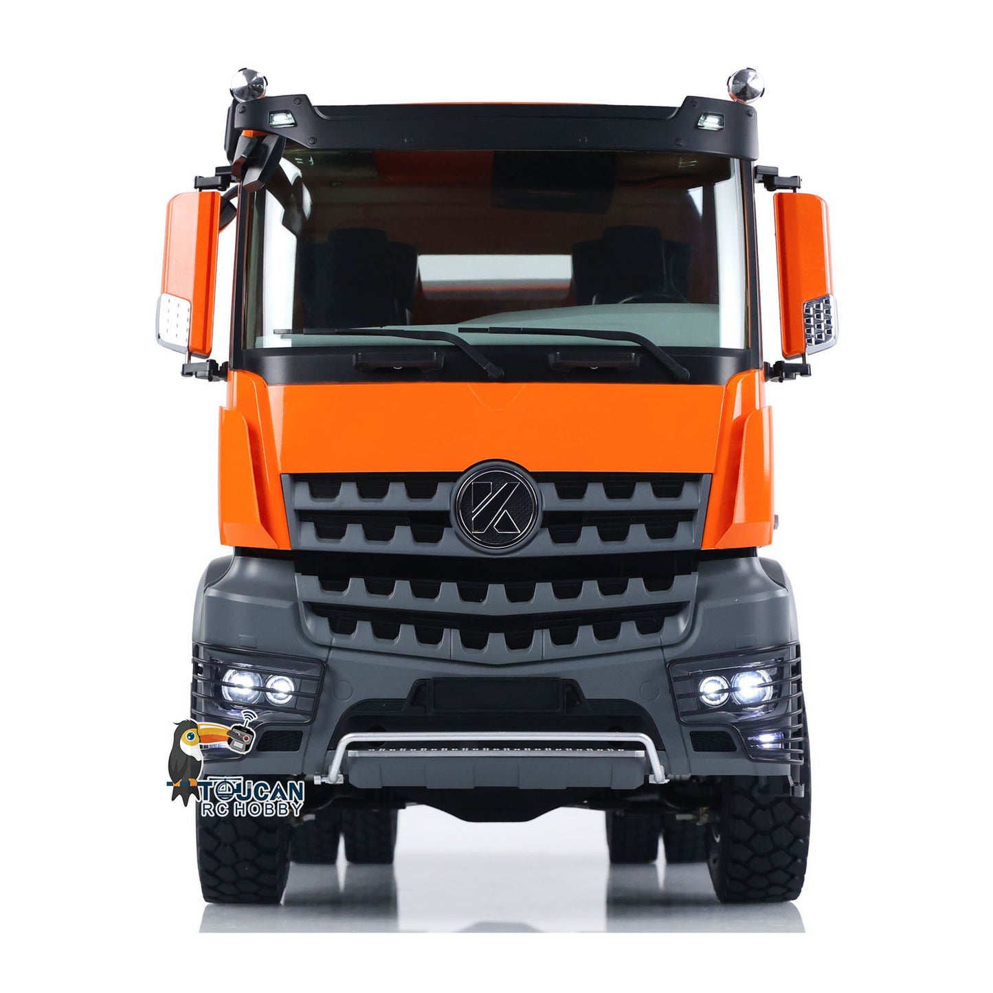 KABO 5701 Plastic Metal 1/14 Dump Truck 4x4 with Screw Drive Lifting Bed including 3-in-1 Mainboard with Lights Sound ESC and 2.4G Radio Battery Charger